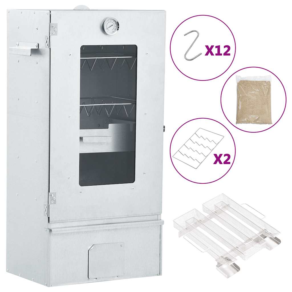 vidaXL Afumătoare cuptor/grătar, generator fum rece, oțel galvanizat vidaXL Afumătoare cuptor/grătar, generator fum rece, oțel galvanizat