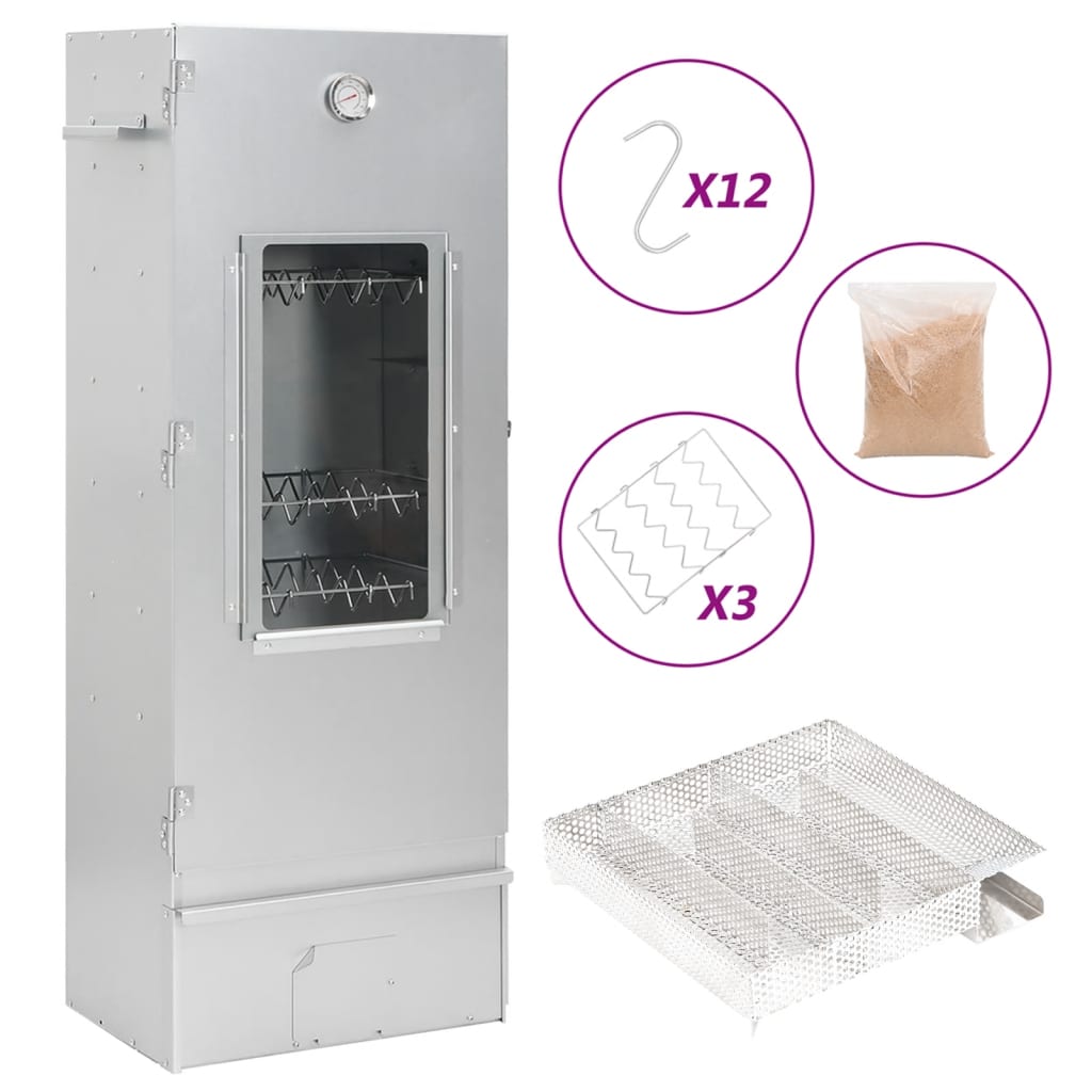 vidaXL Afumătoare cuptor/grătar, generator fum rece, oțel galvanizat vidaXL Afumătoare cuptor/grătar, generator fum rece, oțel galvanizat