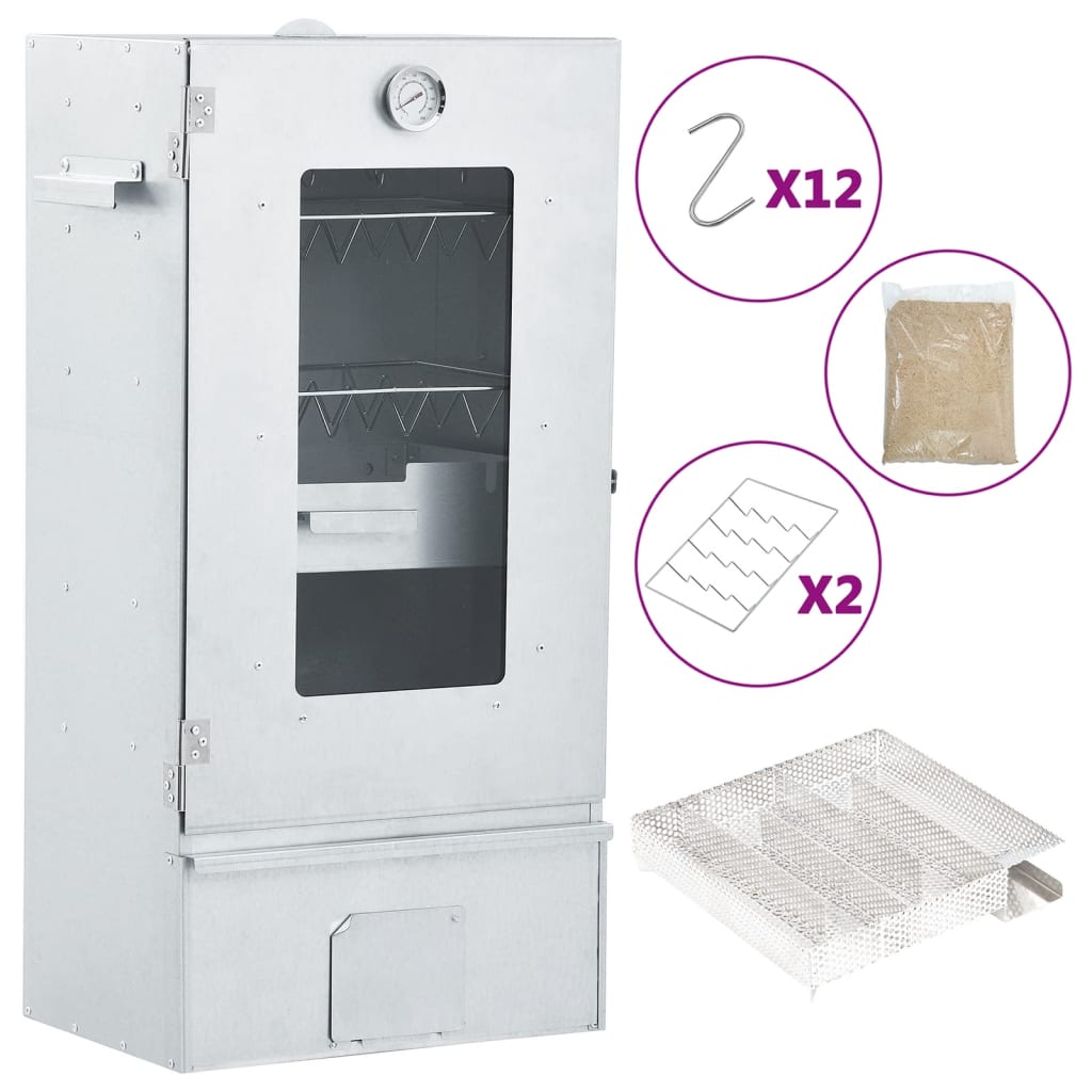 vidaXL Afumătoare cuptor/grătar, generator fum rece, oțel galvanizat vidaXL Afumătoare cuptor/grătar, generator fum rece, oțel galvanizat