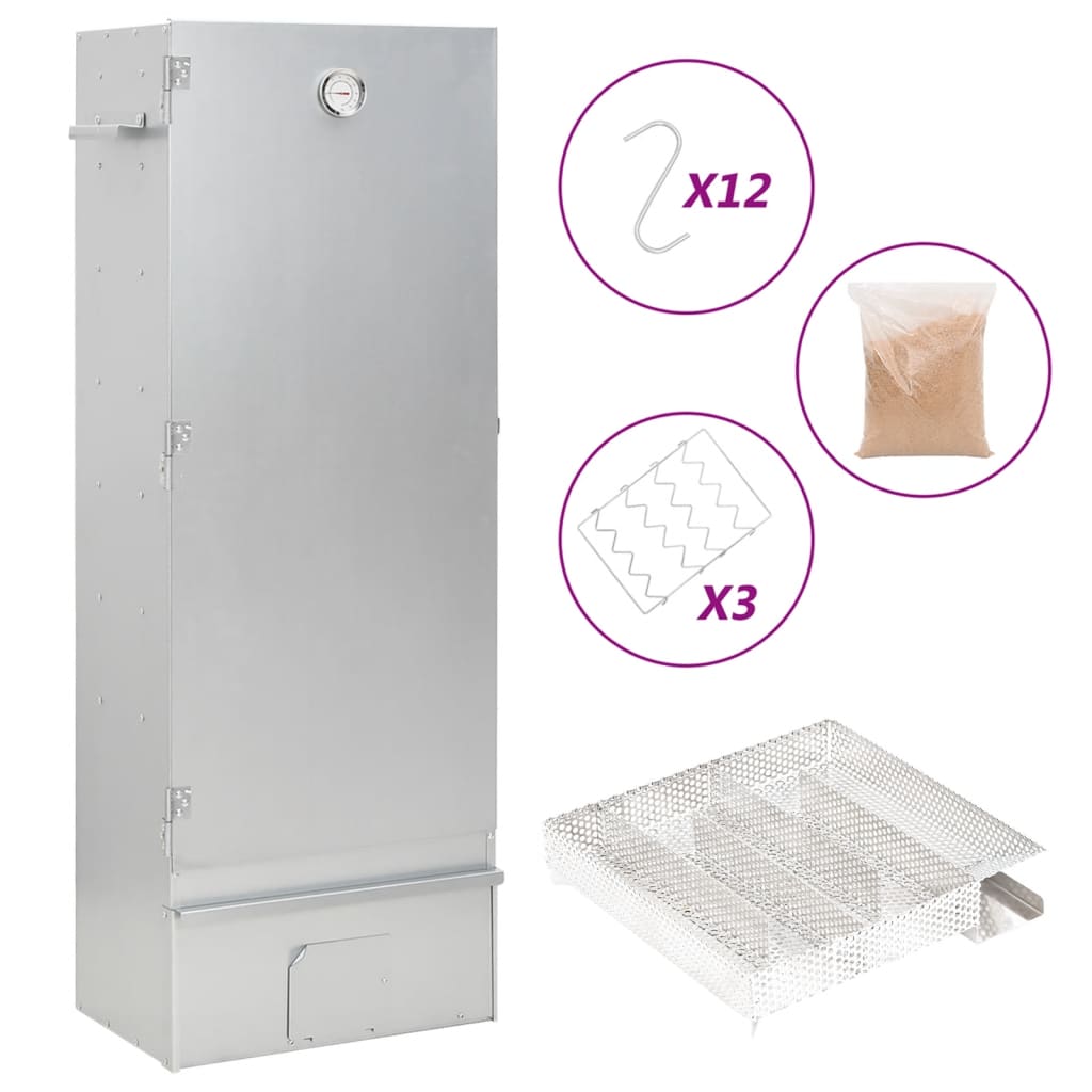 vidaXL Afumătoare cuptor/grătar, generator fum rece, oțel galvanizat vidaXL Afumătoare cuptor/grătar, generator fum rece, oțel galvanizat