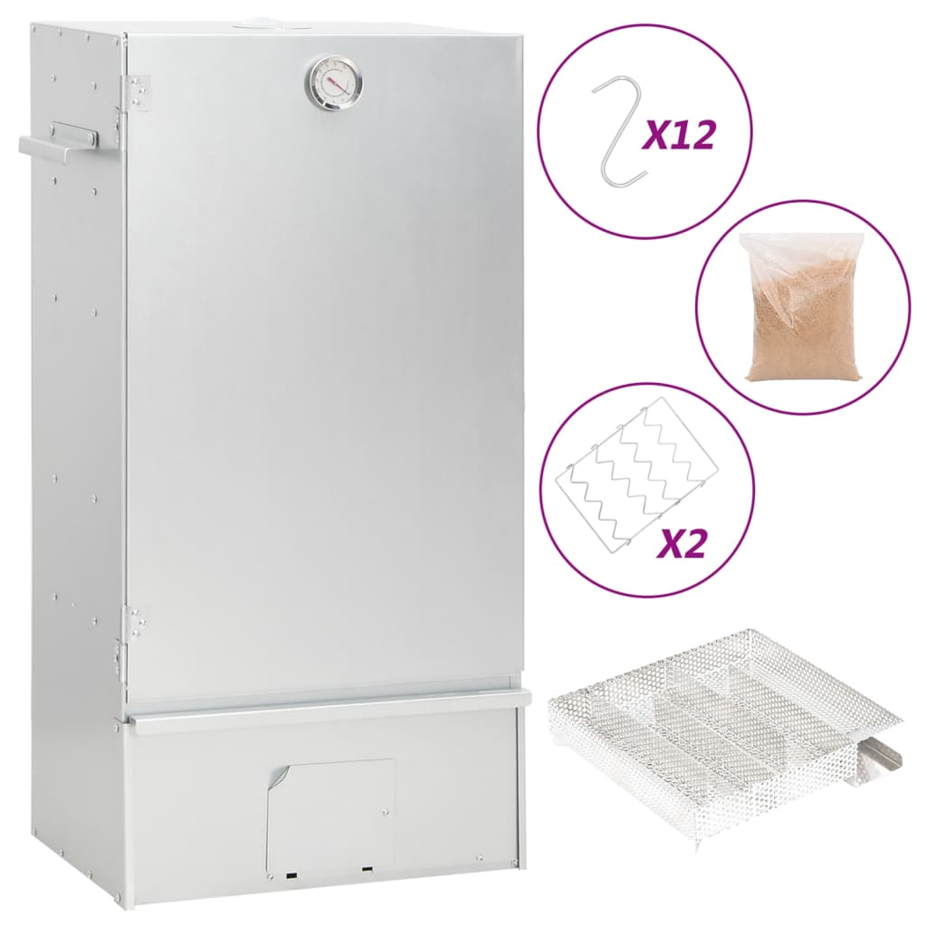 vidaXL Afumătoare cuptor/grătar, generator fum rece, oțel galvanizat vidaXL Afumătoare cuptor/grătar, generator fum rece, oțel galvanizat