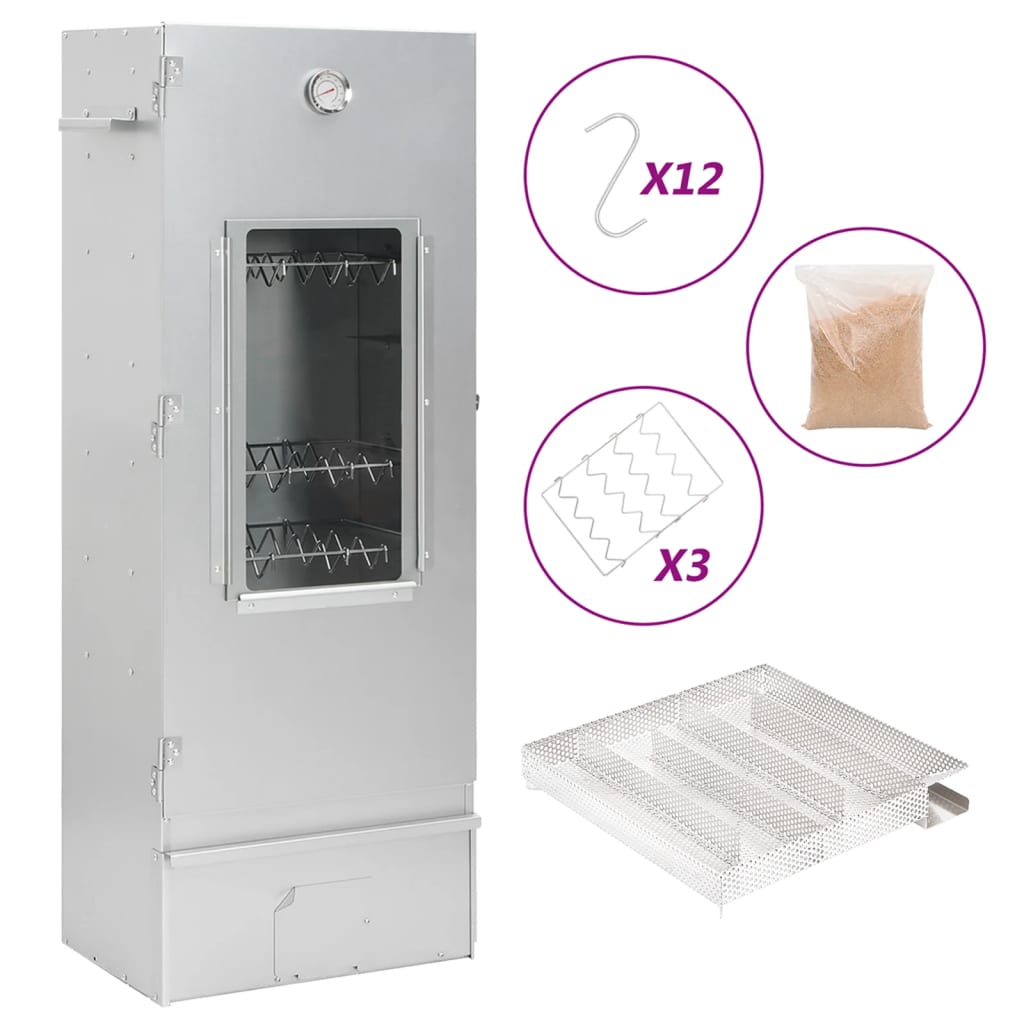 vidaXL Afumătoare cuptor/grătar, generator fum rece, oțel galvanizat vidaXL Afumătoare cuptor/grătar, generator fum rece, oțel galvanizat