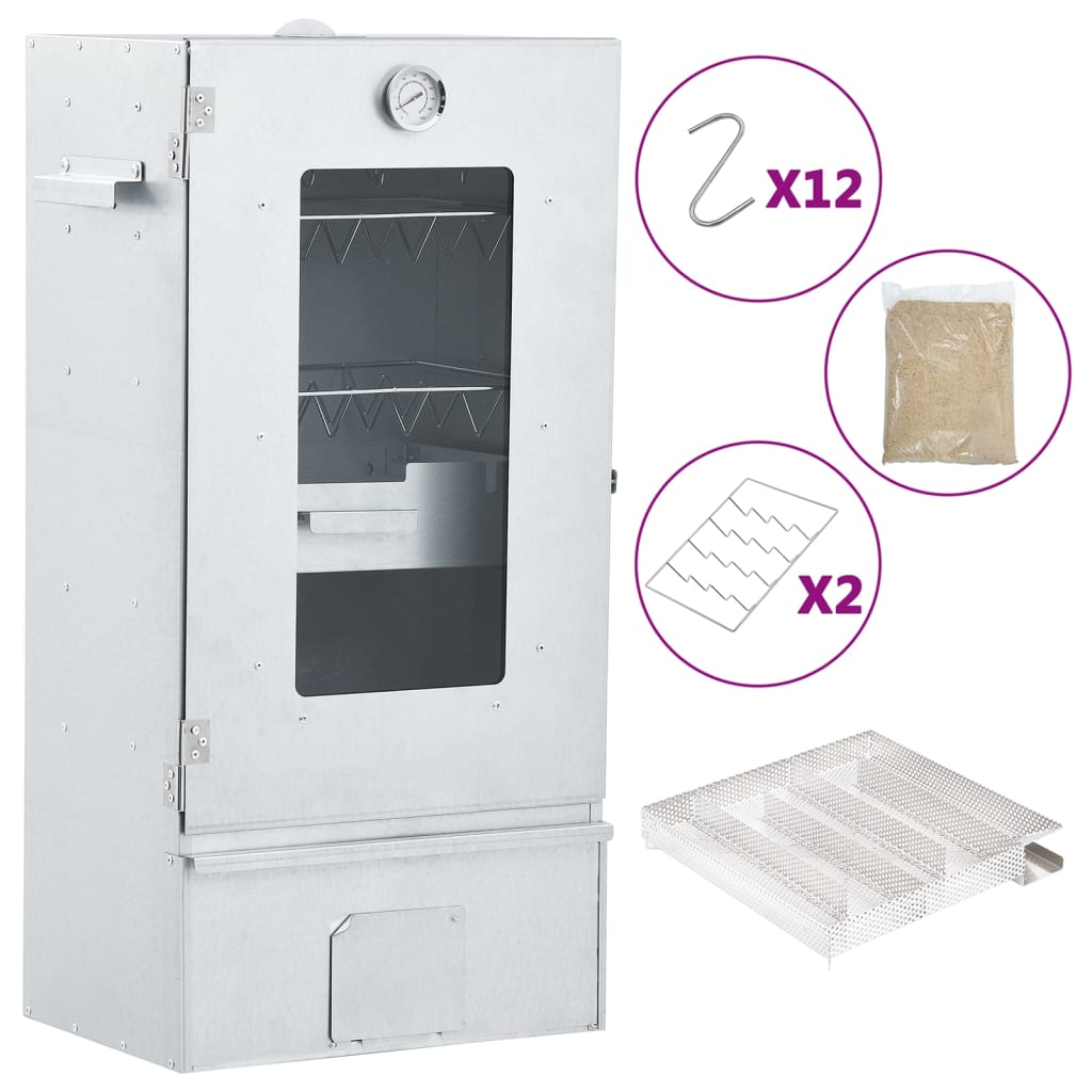 vidaXL Afumătoare cuptor/grătar, generator fum rece, oțel galvanizat vidaXL Afumătoare cuptor/grătar, generator fum rece, oțel galvanizat