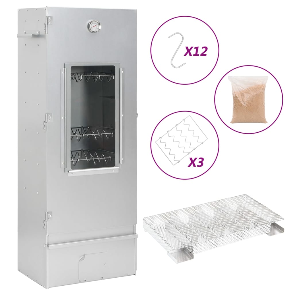 vidaXL Afumătoare cuptor/grătar, generator fum rece, oțel galvanizat vidaXL Afumătoare cuptor/grătar, generator fum rece, oțel galvanizat
