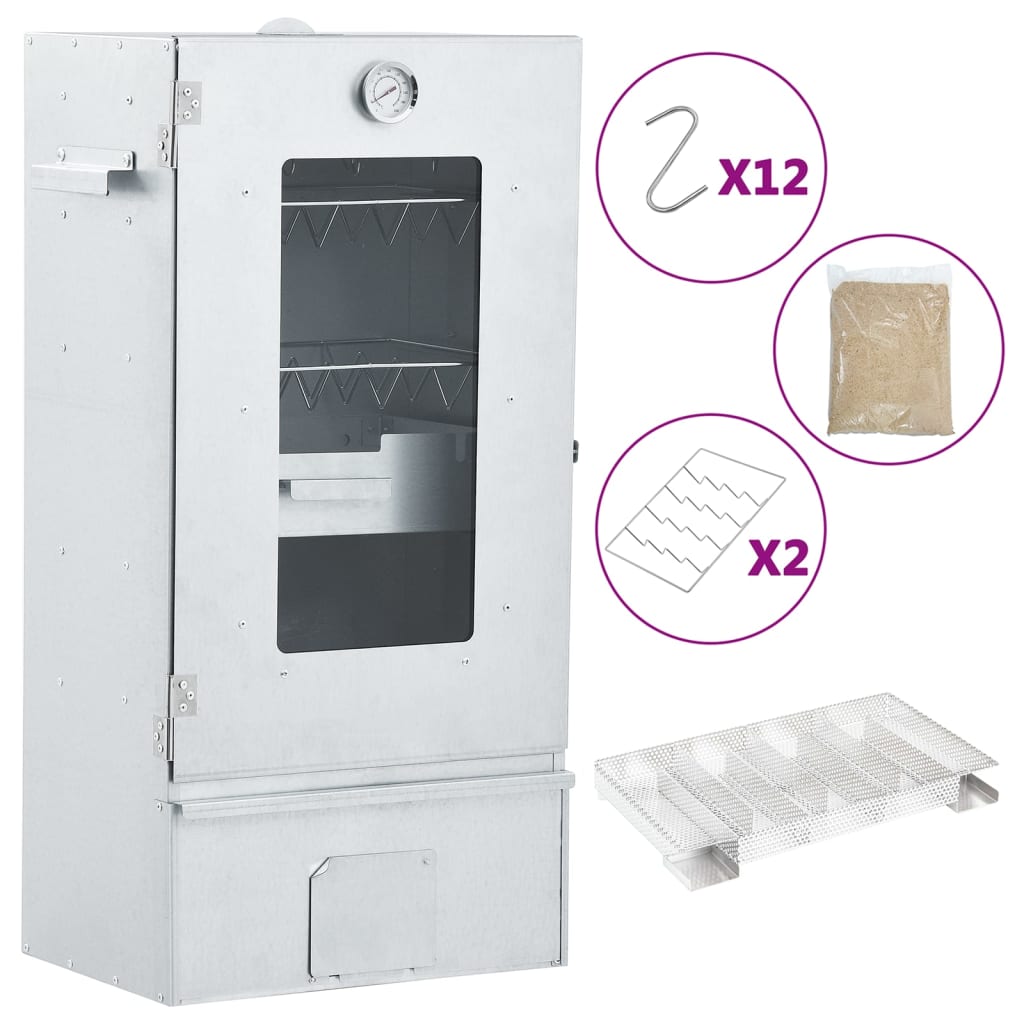 vidaXL Afumătoare cuptor/grătar, generator fum rece, oțel galvanizat vidaXL Afumătoare cuptor/grătar, generator fum rece, oțel galvanizat