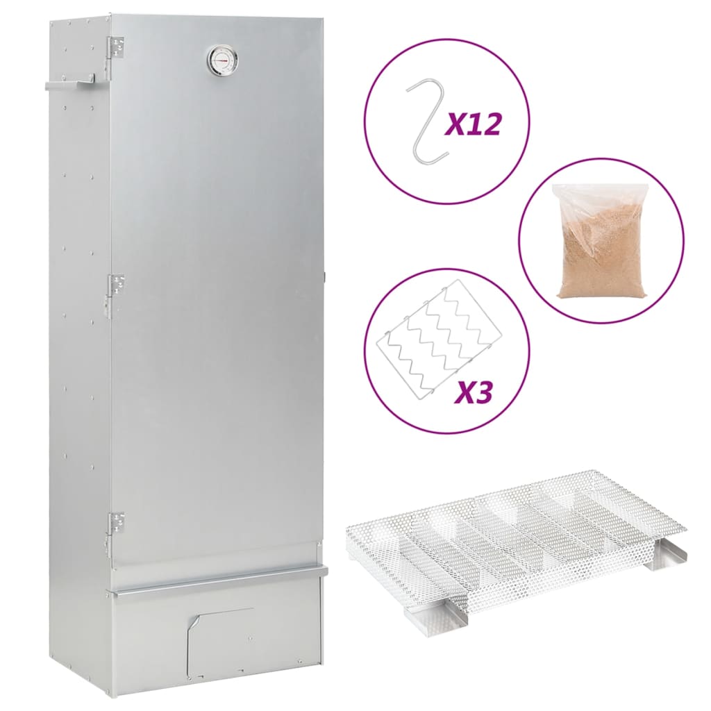 vidaXL Afumătoare cuptor/grătar, generator fum rece, oțel galvanizat vidaXL Afumătoare cuptor/grătar, generator fum rece, oțel galvanizat