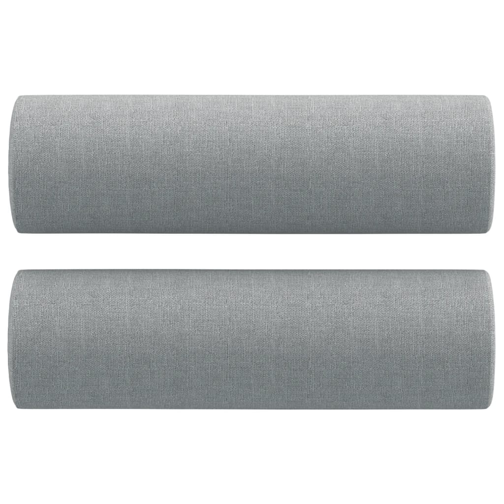 vidaXL Canapea cu 2 locuri cu pernuțe, gri deschis, 120 cm, textil vidaXL Canapea cu 2 locuri cu pernuțe, gri deschis, 120 cm, textil