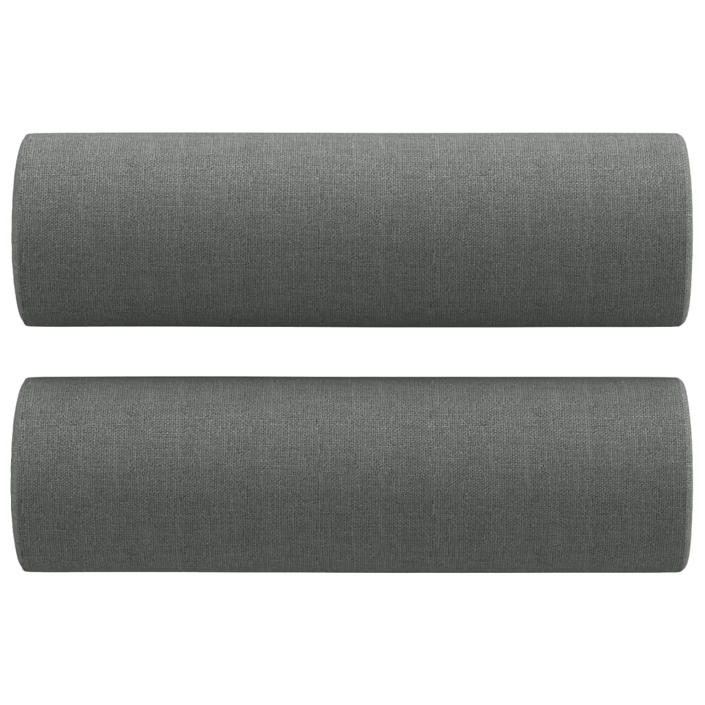vidaXL Canapea cu 2 locuri cu pernuțe, gri închis, 120 cm, textil vidaXL Canapea cu 2 locuri cu pernuțe, gri închis, 120 cm, textil