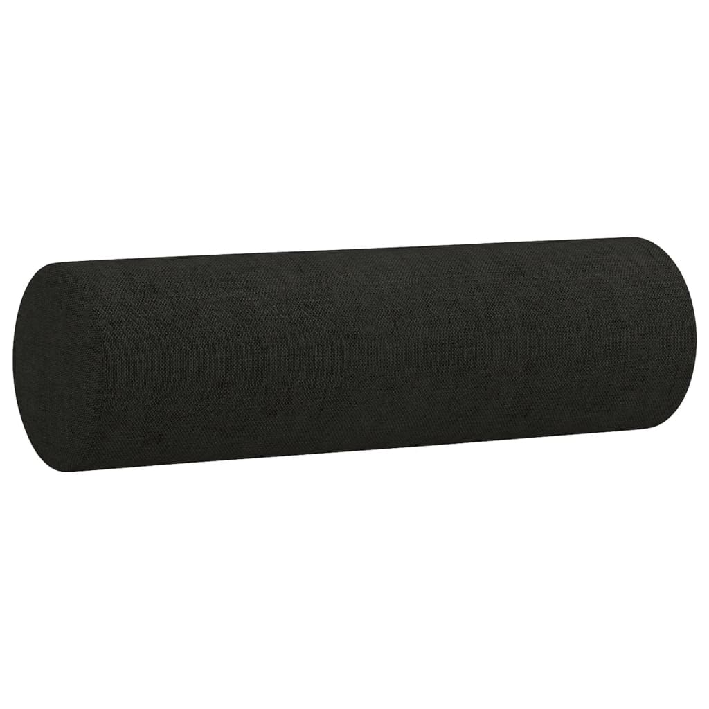 vidaXL Canapea cu 2 locuri cu pernuțe, negru, 120 cm, textil vidaXL Canapea cu 2 locuri cu pernuțe, negru, 120 cm, textil