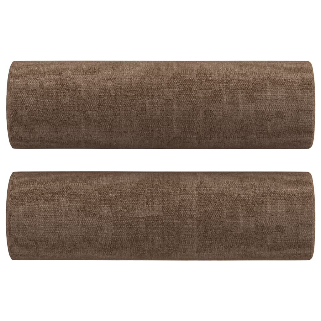 vidaXL Canapea cu 2 locuri cu pernuțe, maro, 140 cm, textil vidaXL Canapea cu 2 locuri cu pernuțe, maro, 140 cm, textil