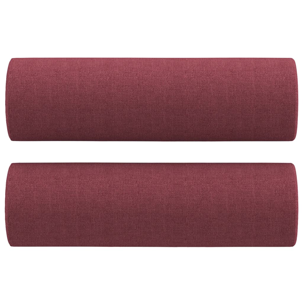 vidaXL Canapea cu 2 locuri cu pernuțe, roșu vin, 140 cm, textil