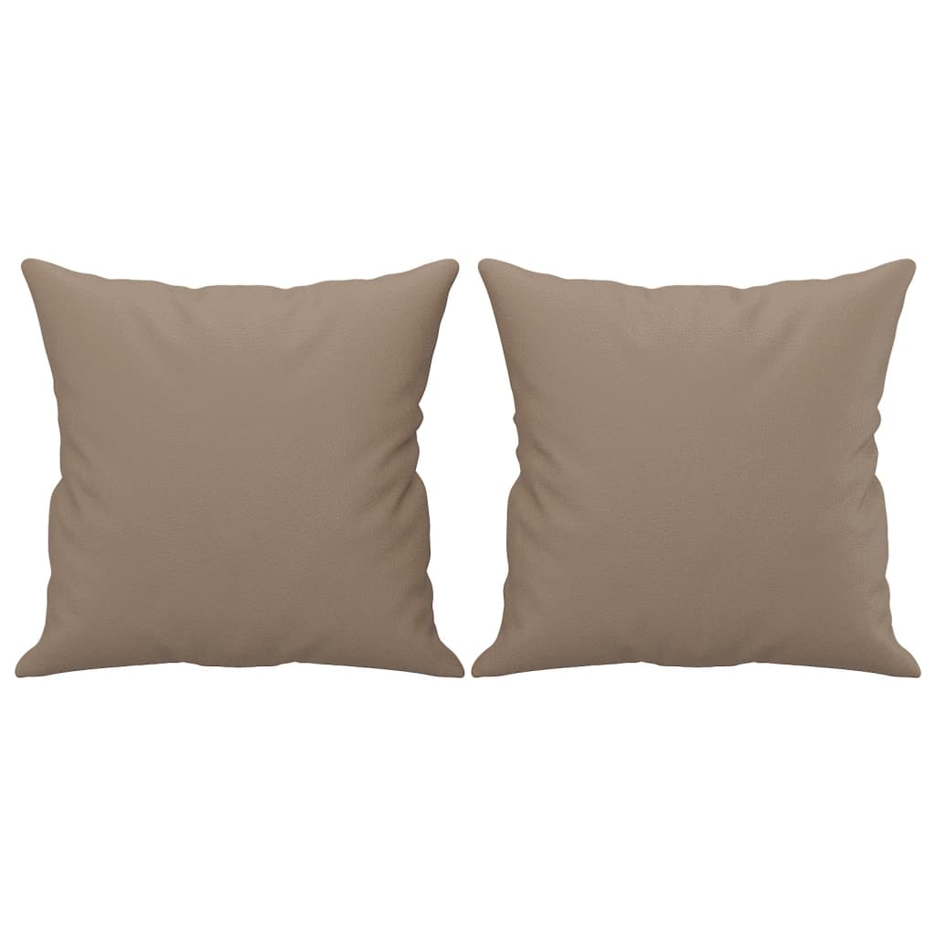vidaXL Canapea cu 2 locuri cu pernuțe, cappuccino, 120 cm, piele eco. vidaXL Canapea cu 2 locuri cu pernuțe, cappuccino, 120 cm, piele eco.