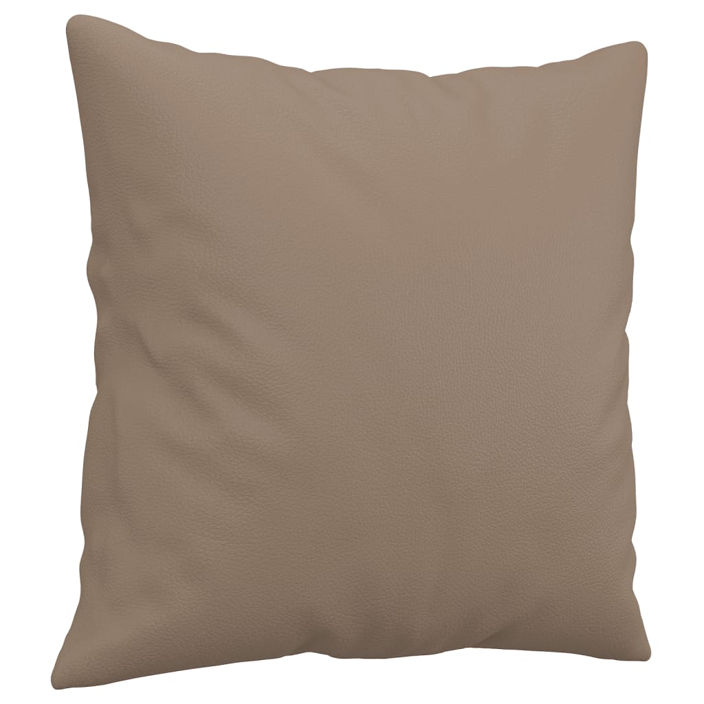 vidaXL Canapea cu 2 locuri cu pernuțe, cappuccino, 120 cm, piele eco. vidaXL Canapea cu 2 locuri cu pernuțe, cappuccino, 120 cm, piele eco.