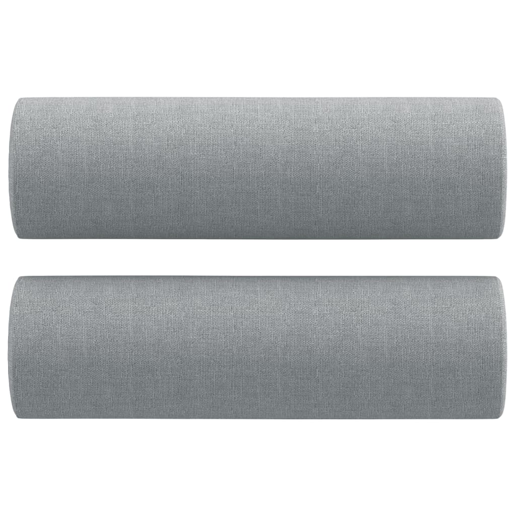 vidaXL Canapea cu 2 locuri cu pernuțe, gri deschis, 120 cm, textil vidaXL Canapea cu 2 locuri cu pernuțe, gri deschis, 120 cm, textil