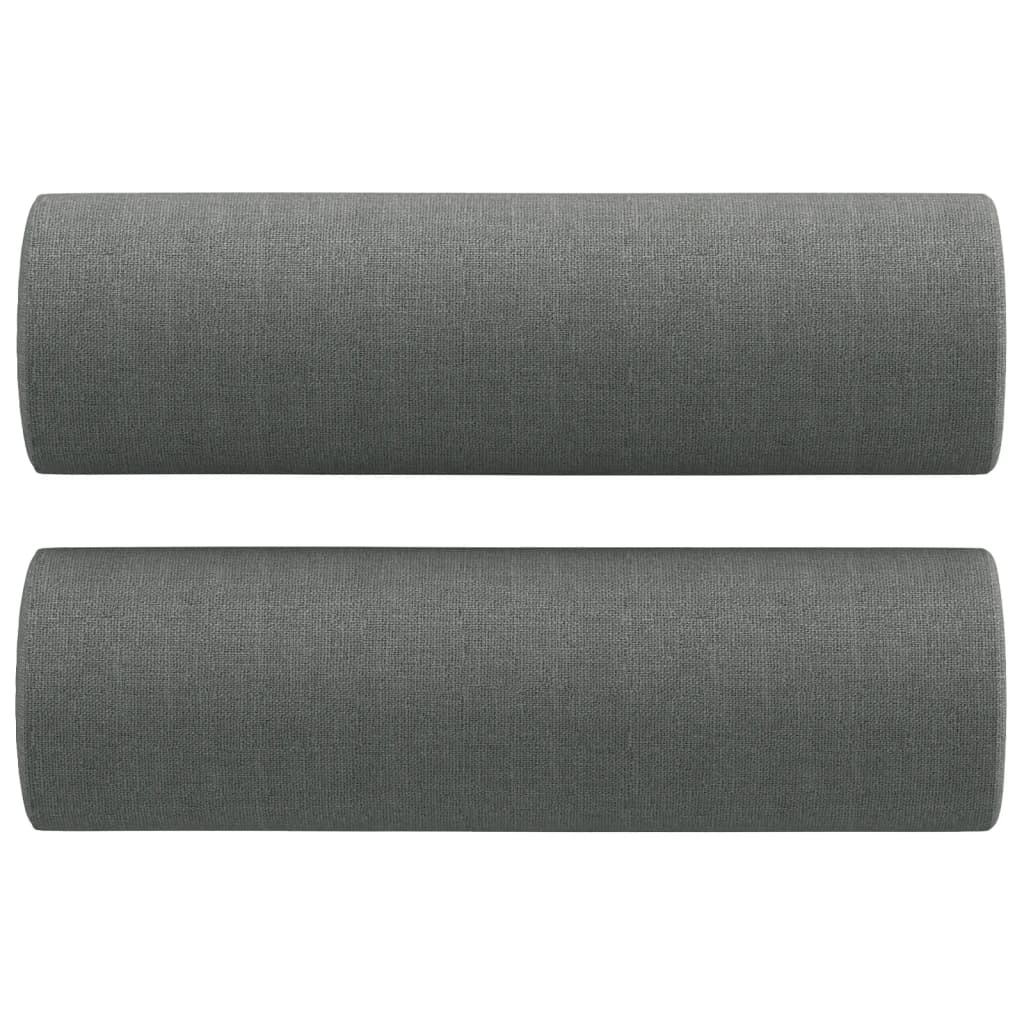 vidaXL Canapea cu 2 locuri cu pernuțe, gri închis, 140 cm, textil vidaXL Canapea cu 2 locuri cu pernuțe, gri închis, 140 cm, textil