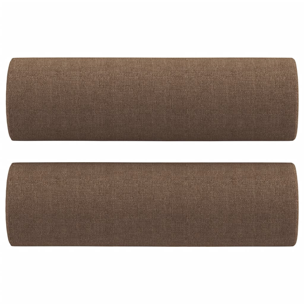 vidaXL Canapea cu 2 locuri cu pernuțe, maro, 140 cm, textil vidaXL Canapea cu 2 locuri cu pernuțe, maro, 140 cm, textil