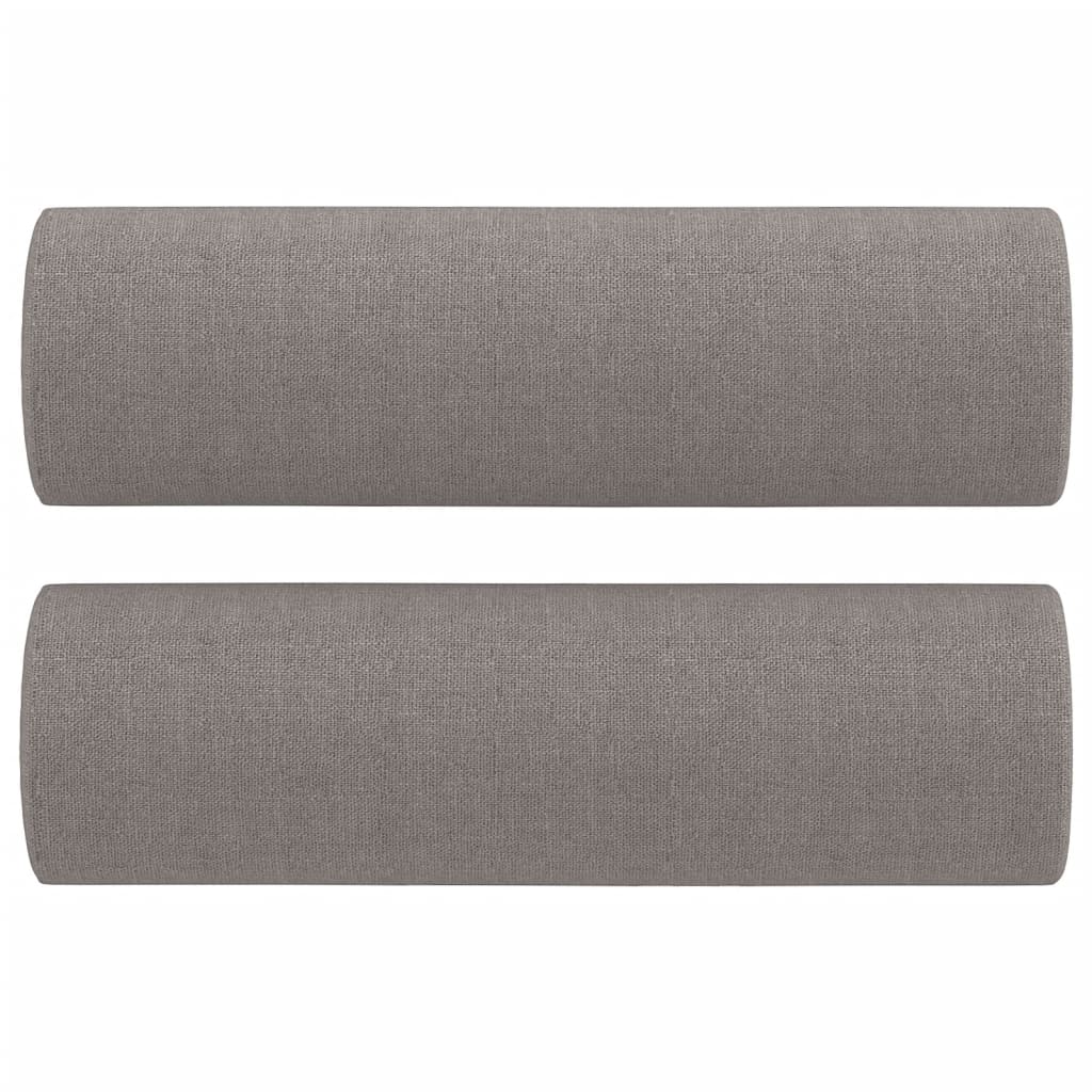 vidaXL Canapea cu 2 locuri cu pernuțe, gri taupe, 140 cm, textil vidaXL Canapea cu 2 locuri cu pernuțe, gri taupe, 140 cm, textil