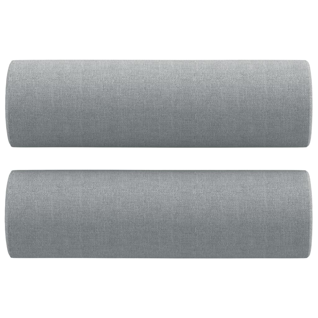 vidaXL Canapea cu 2 locuri cu pernuțe, gri deschis, 140 cm, textil