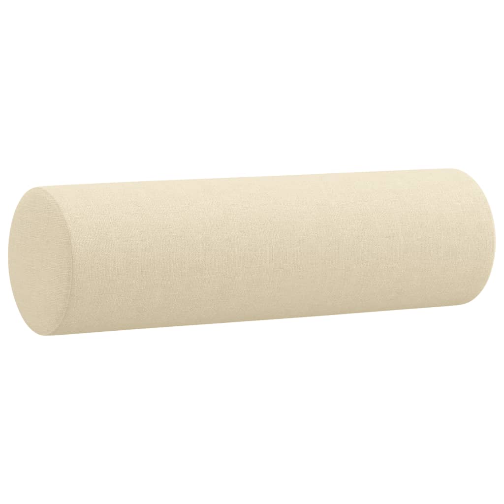 vidaXL Canapea cu 2 locuri cu pernuțe, crem, 140 cm, textil vidaXL Canapea cu 2 locuri cu pernuțe, crem, 140 cm, textil