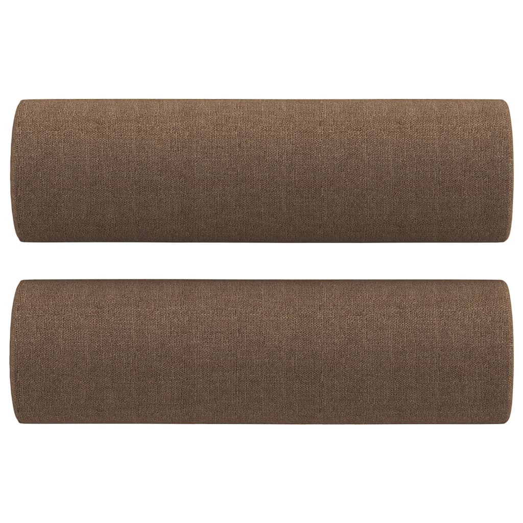 vidaXL Canapea cu 2 locuri cu pernuțe, maro, 140 cm, textil