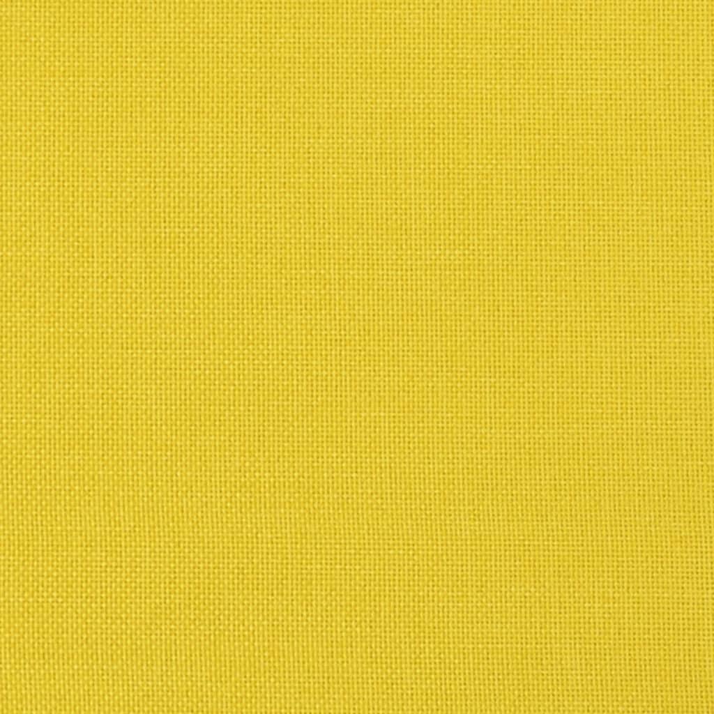vidaXL Canapea cu 2 locuri cu pernuțe, galben deschis, 140 cm, textil vidaXL Canapea cu 2 locuri cu pernuțe, galben deschis, 140 cm, textil