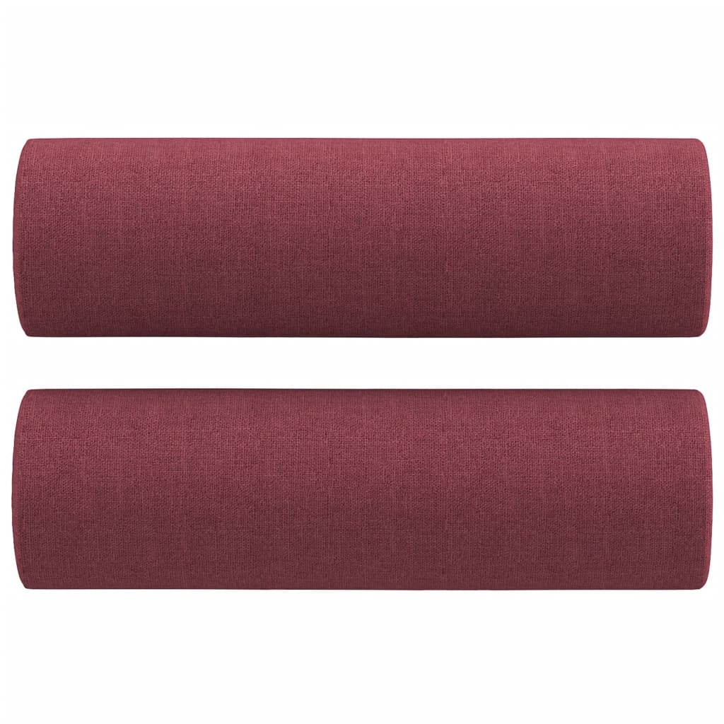 vidaXL Canapea cu 2 locuri cu pernuțe, roșu vin, 140 cm, textil