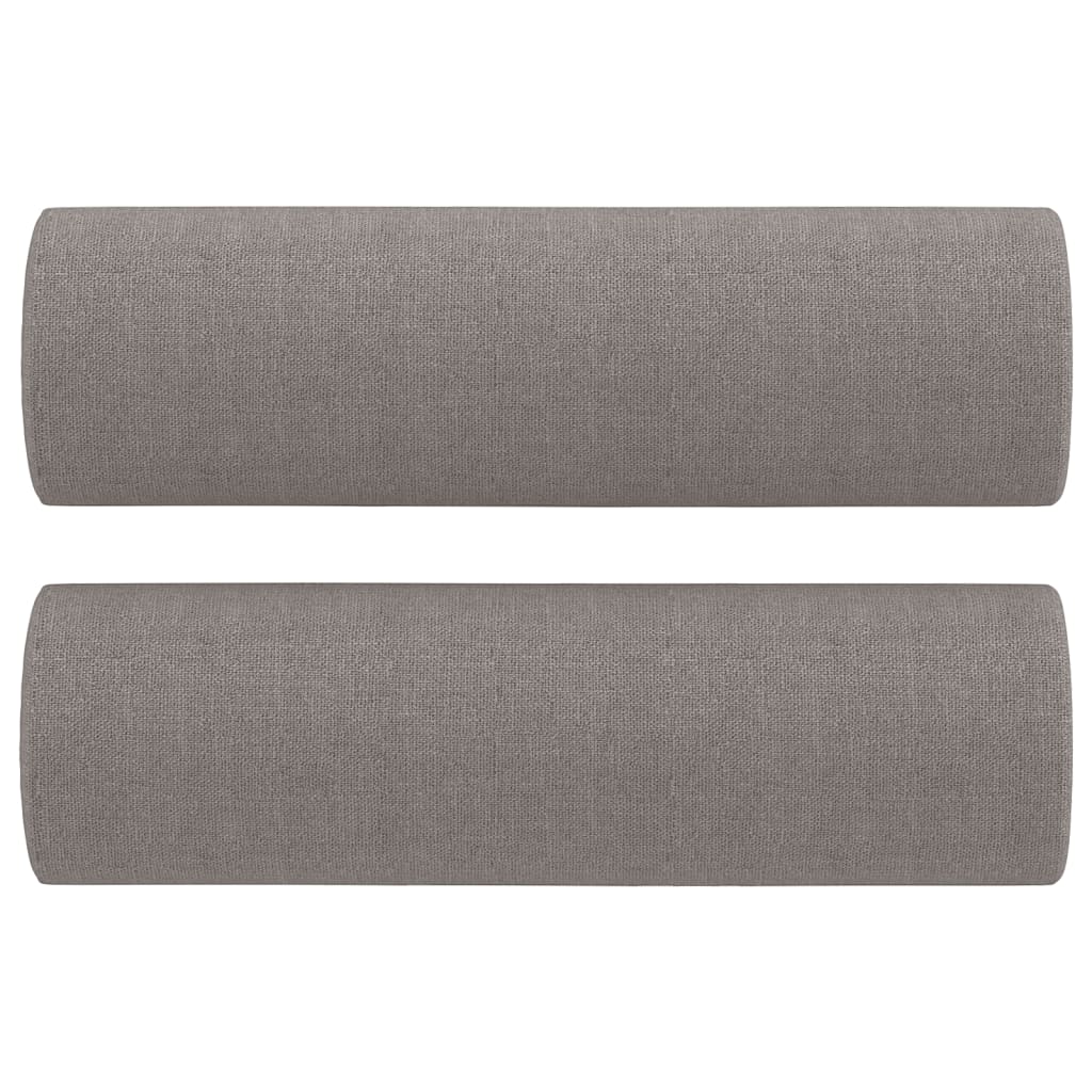 vidaXL Canapea cu 2 locuri cu pernuțe, gri taupe, 140 cm, textil vidaXL Canapea cu 2 locuri cu pernuțe, gri taupe, 140 cm, textil