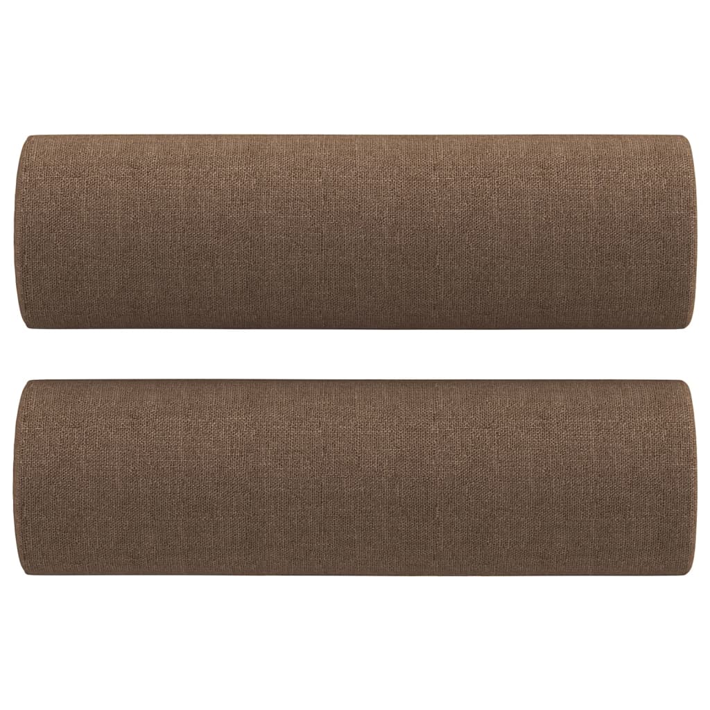 vidaXL Canapea cu 3 locuri cu pernuțe, maro, 180 cm, textil vidaXL Canapea cu 3 locuri cu pernuțe, maro, 180 cm, textil