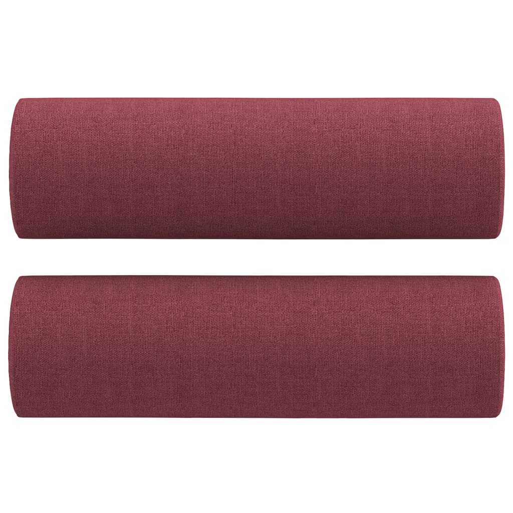 vidaXL Canapea cu 3 locuri cu pernuțe, roșu vin, 180 cm, textil