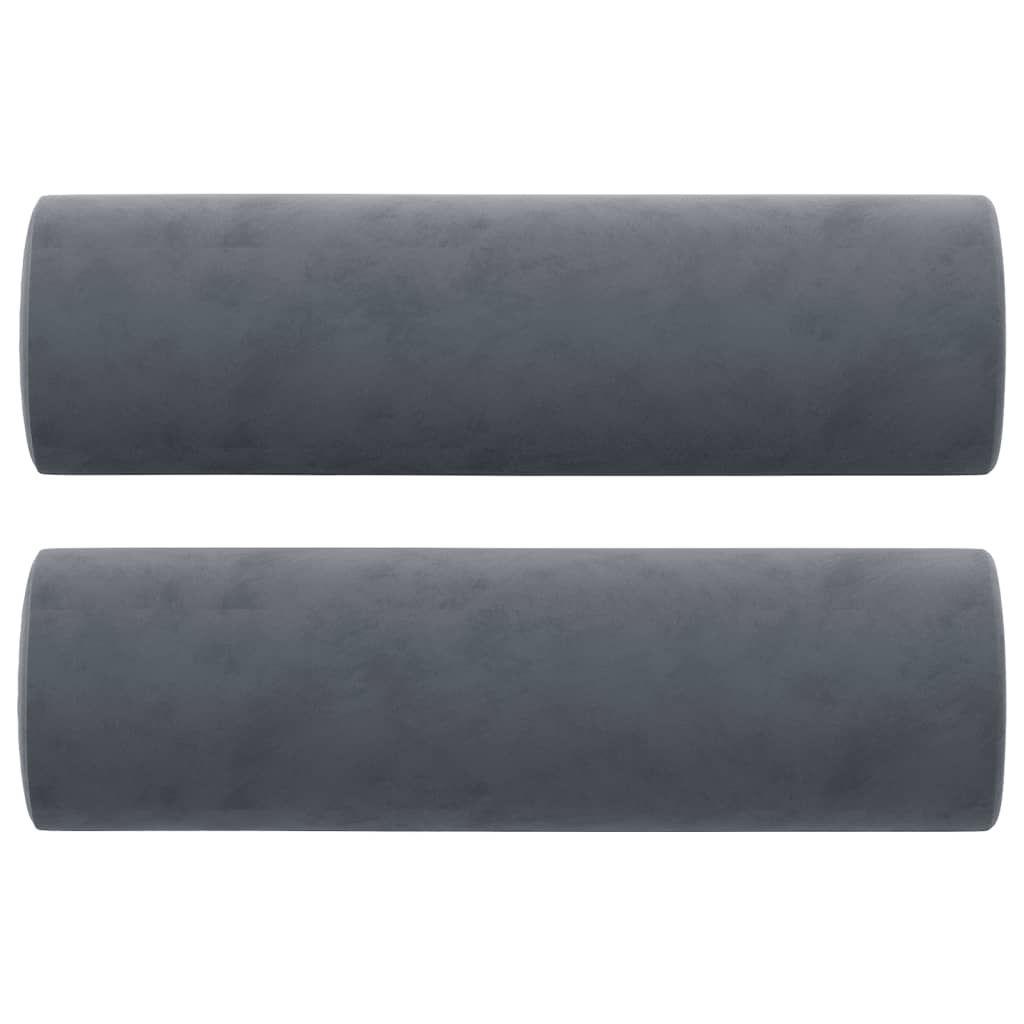 vidaXL Canapea cu 2 locuri cu pernuțe, gri închis, 120 cm, catifea vidaXL Canapea cu 2 locuri cu pernuțe, gri închis, 120 cm, catifea