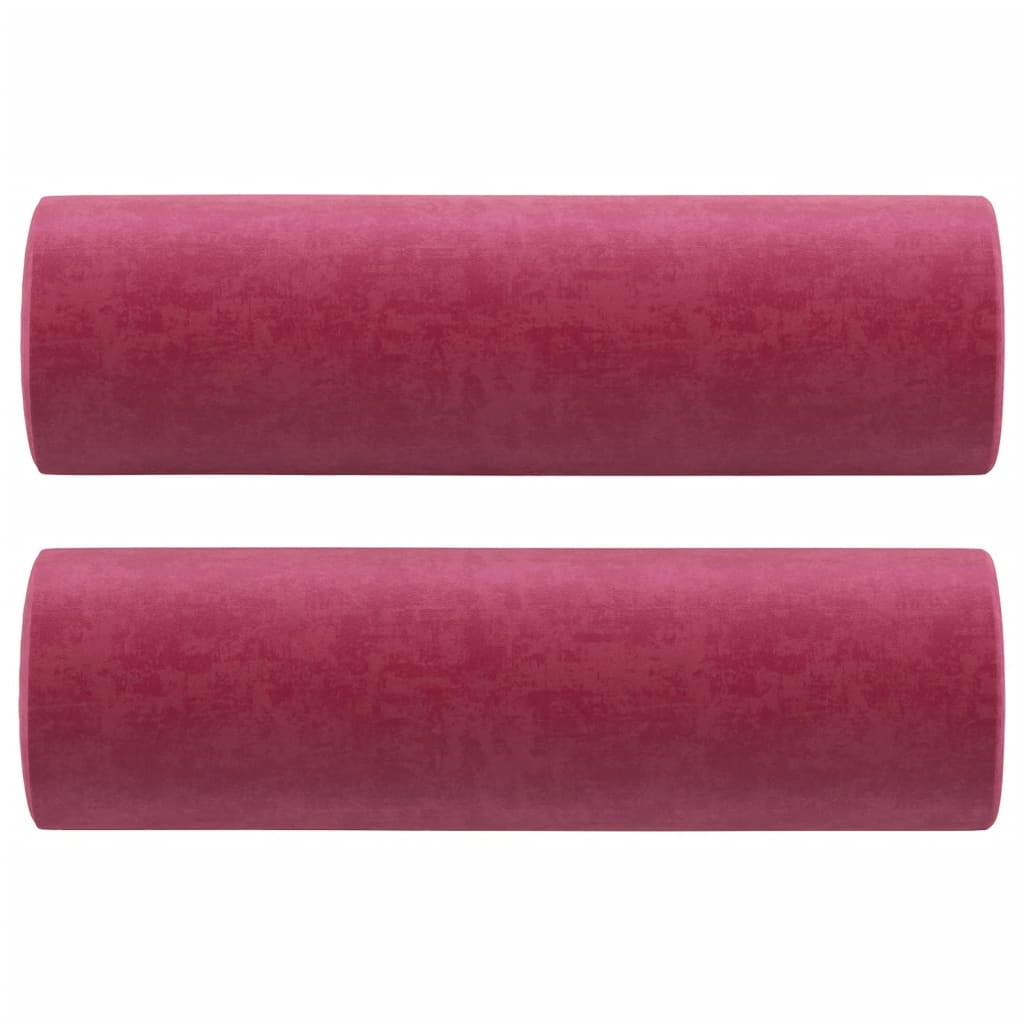 vidaXL Canapea cu 2 locuri cu pernuțe, roșu vin, 120 cm, catifea vidaXL Canapea cu 2 locuri cu pernuțe, roșu vin, 120 cm, catifea