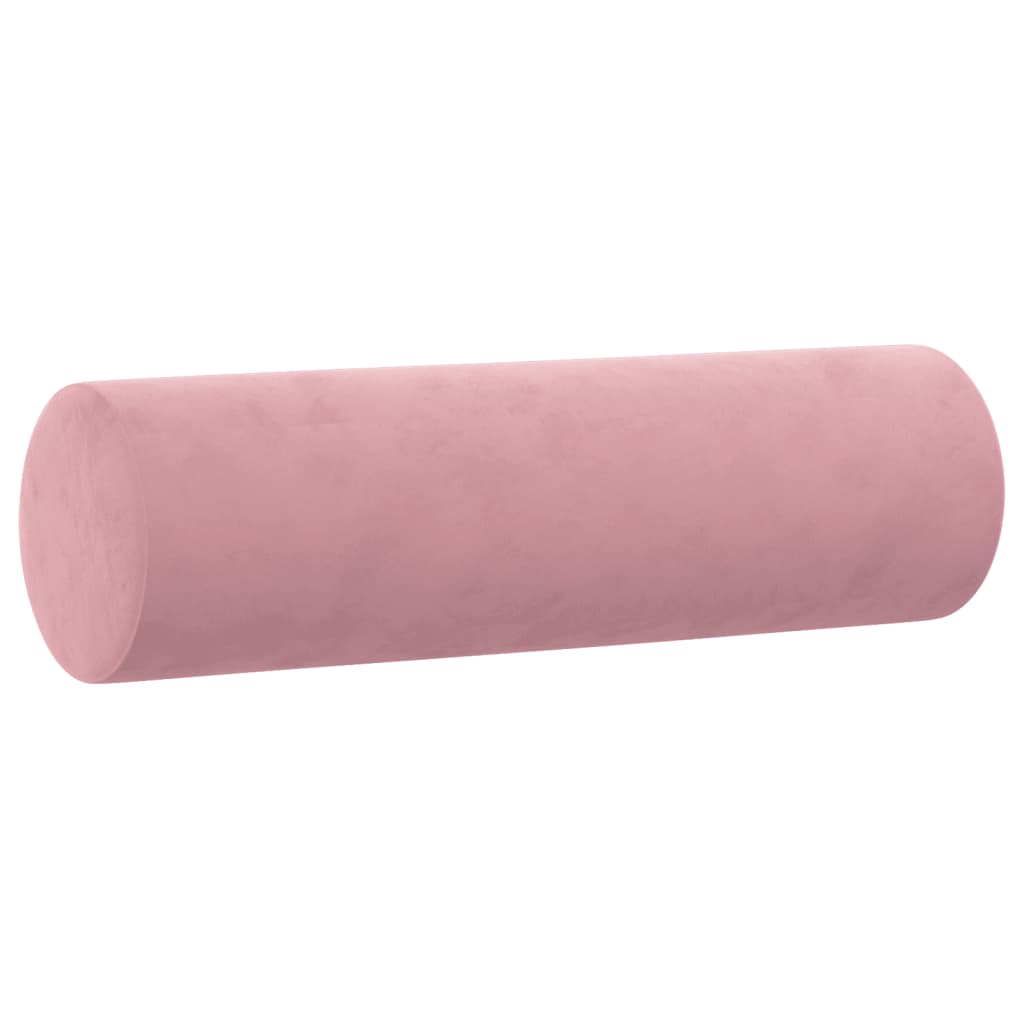 vidaXL Canapea cu 2 locuri cu pernuțe, roz, 140 cm, catifea