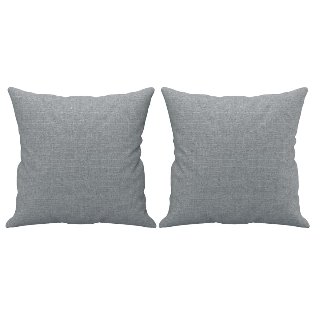 vidaXL Canapea cu 2 locuri cu pernuțe, gri deschis, 120 cm, textil vidaXL Canapea cu 2 locuri cu pernuțe, gri deschis, 120 cm, textil