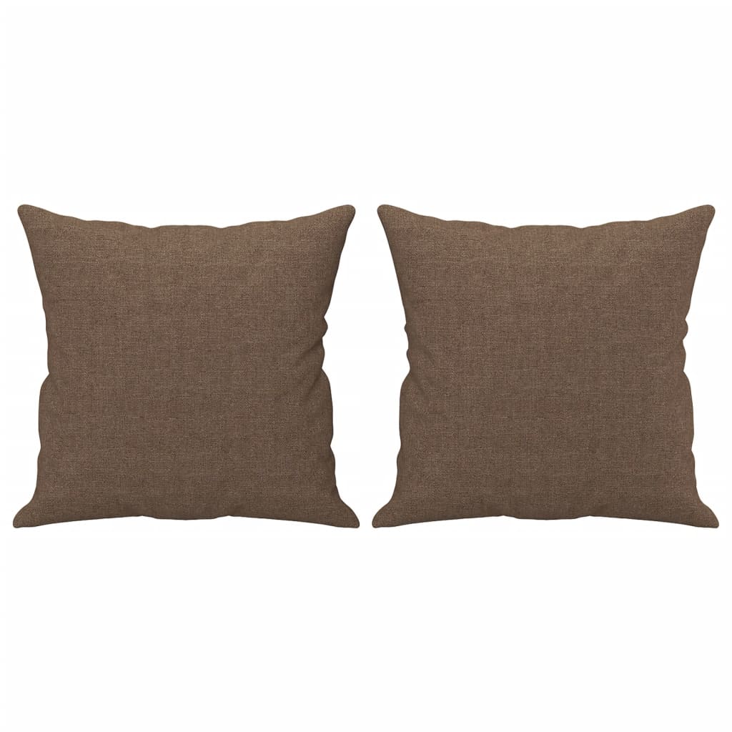vidaXL Canapea cu 2 locuri cu pernuțe, maro, 120 cm, textil