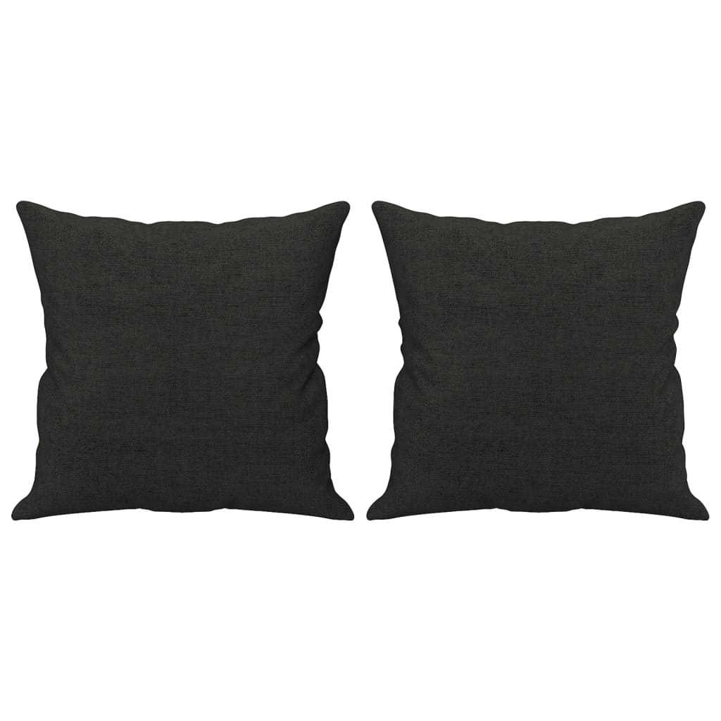 vidaXL Canapea cu 2 locuri cu pernuțe, negru, 120 cm, textil