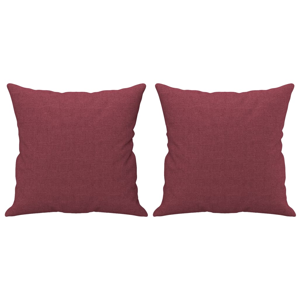 vidaXL Canapea cu 2 locuri cu pernuțe, roșu vin, 120 cm, textil vidaXL Canapea cu 2 locuri cu pernuțe, roșu vin, 120 cm, textil