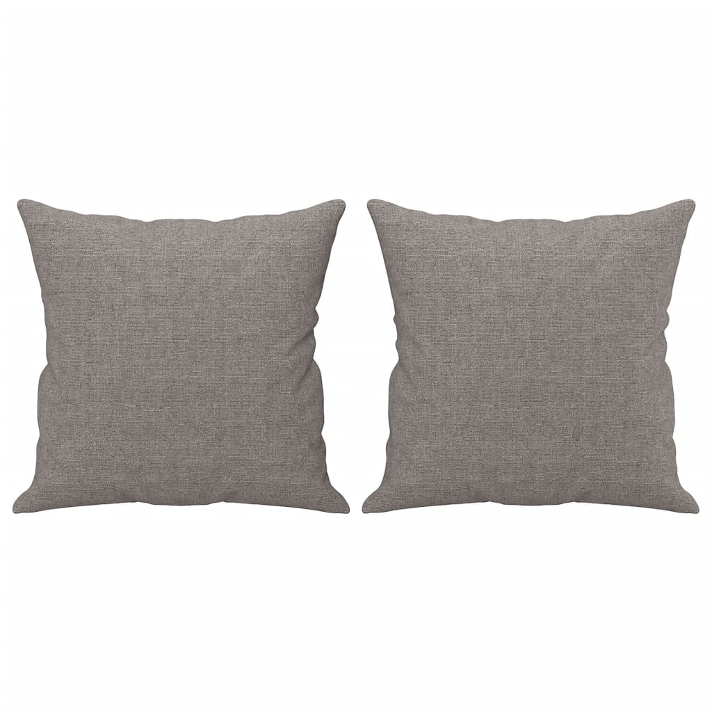 vidaXL Canapea cu 2 locuri cu pernuțe, gri taupe, 120 cm, textil vidaXL Canapea cu 2 locuri cu pernuțe, gri taupe, 120 cm, textil