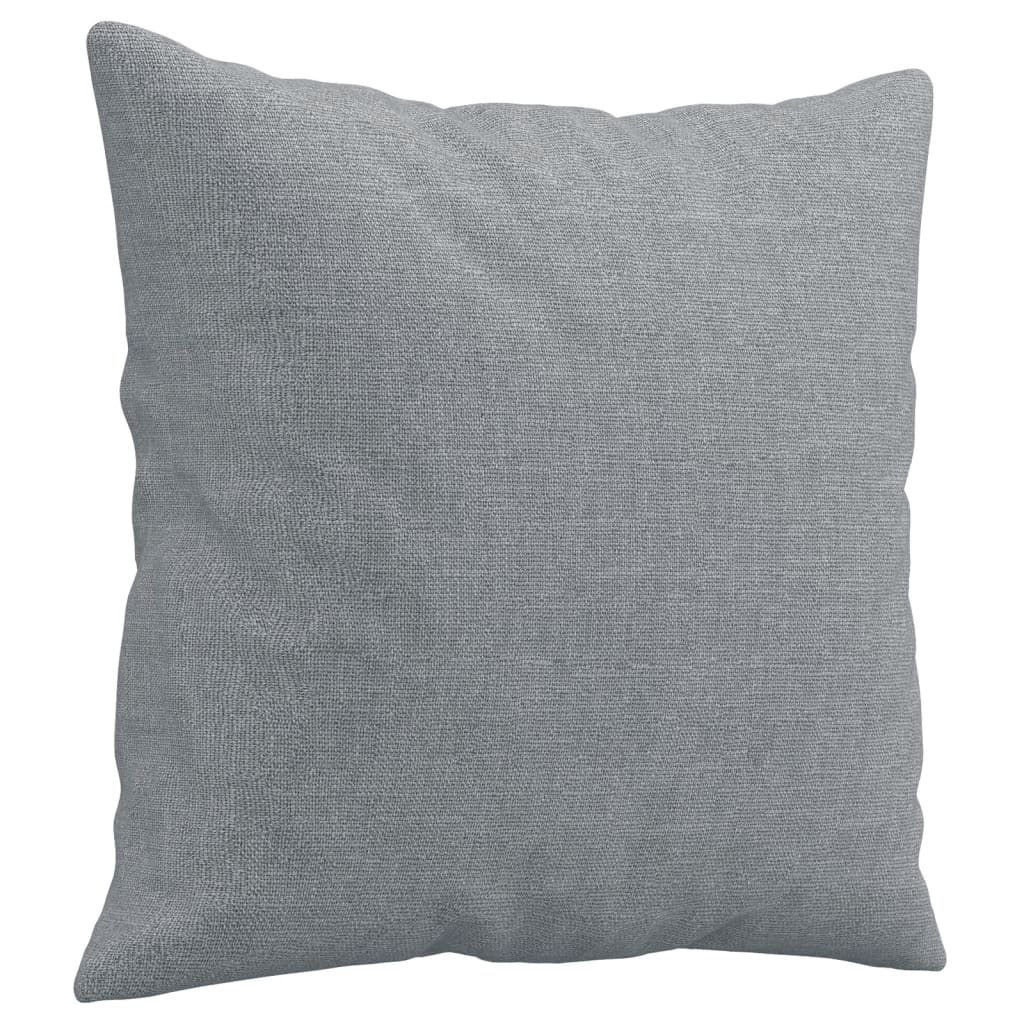 vidaXL Canapea cu 2 locuri cu pernuțe, gri deschis, 140 cm, textil vidaXL Canapea cu 2 locuri cu pernuțe, gri deschis, 140 cm, textil