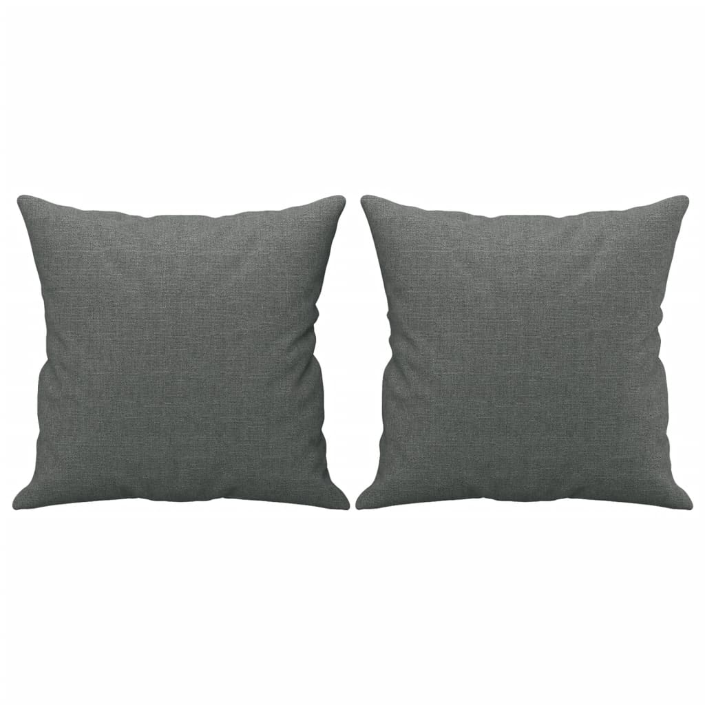 vidaXL Canapea cu 2 locuri cu pernuțe, gri închis, 140 cm, textil vidaXL Canapea cu 2 locuri cu pernuțe, gri închis, 140 cm, textil