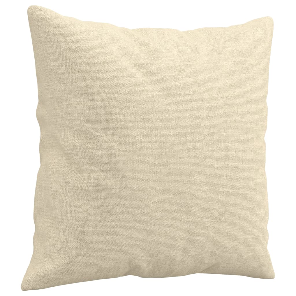 vidaXL Canapea cu 2 locuri cu pernuțe, crem, 140 cm, textil vidaXL Canapea cu 2 locuri cu pernuțe, crem, 140 cm, textil