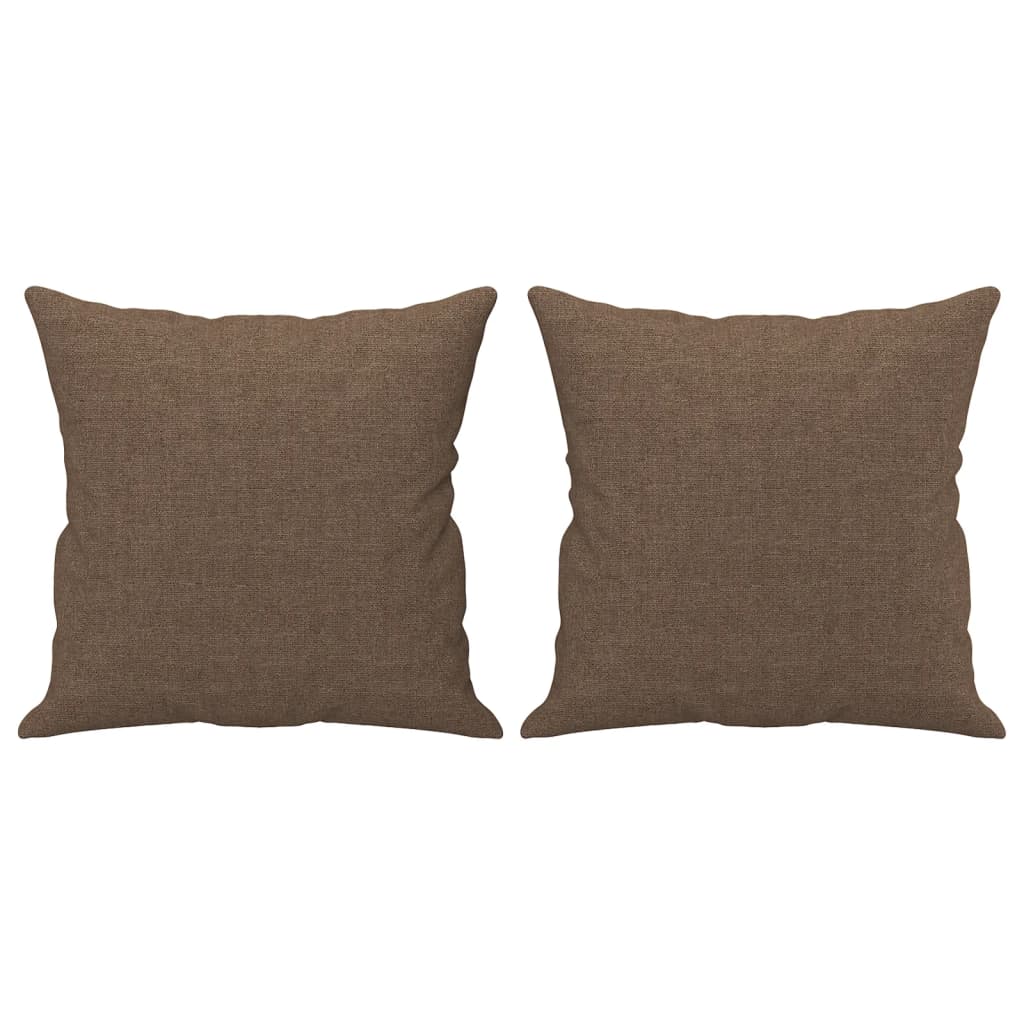 vidaXL Canapea cu 2 locuri cu pernuțe, maro, 140 cm, textil vidaXL Canapea cu 2 locuri cu pernuțe, maro, 140 cm, textil