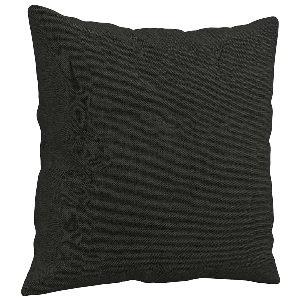 vidaXL Canapea cu 2 locuri cu pernuțe, negru, 140 cm, textil
