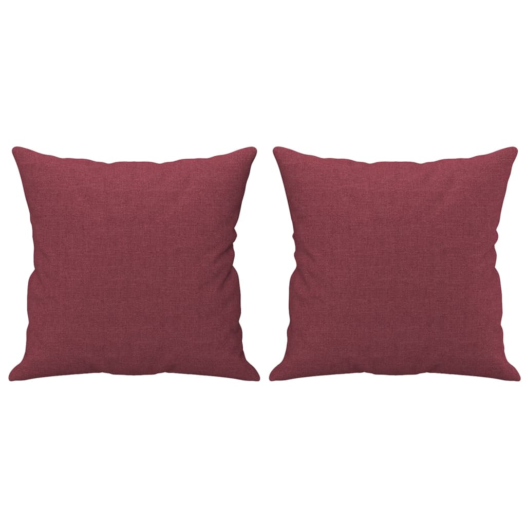 vidaXL Canapea cu 2 locuri cu pernuțe, roșu vin, 140 cm, textil