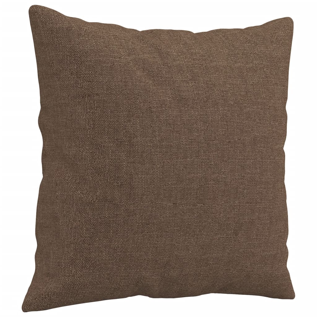 vidaXL Canapea cu 3 locuri cu pernuțe, maro, 180 cm, textil