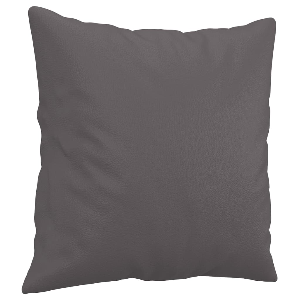 vidaXL Canapea cu 2 locuri cu pernuțe, gri, 120 cm, piele ecologică vidaXL Canapea cu 2 locuri cu pernuțe, gri, 120 cm, piele ecologică