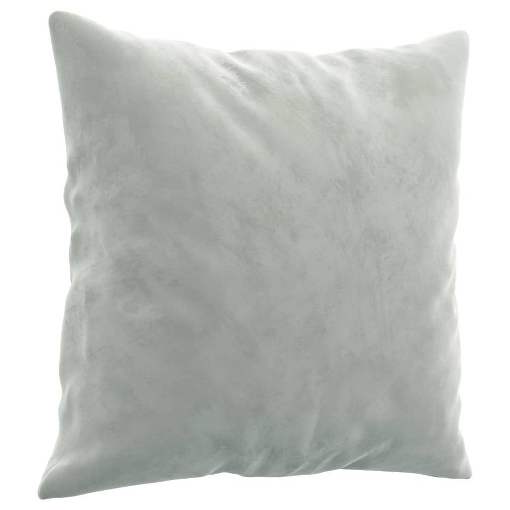 vidaXL Canapea cu 2 locuri cu pernuțe, gri deschis, 120 cm, catifea vidaXL Canapea cu 2 locuri cu pernuțe, gri deschis, 120 cm, catifea