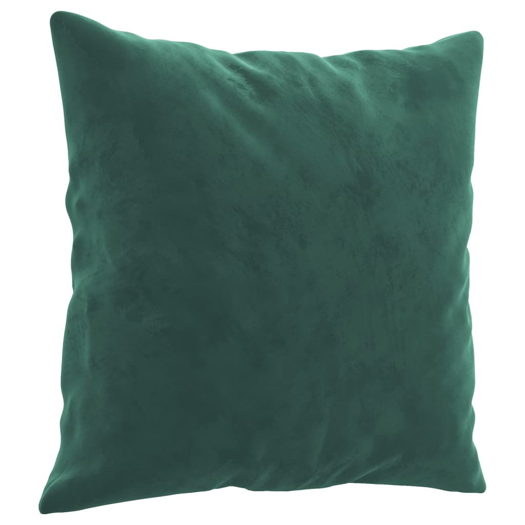 vidaXL Canapea cu 2 locuri cu pernuțe, verde închis, 120 cm, catifea