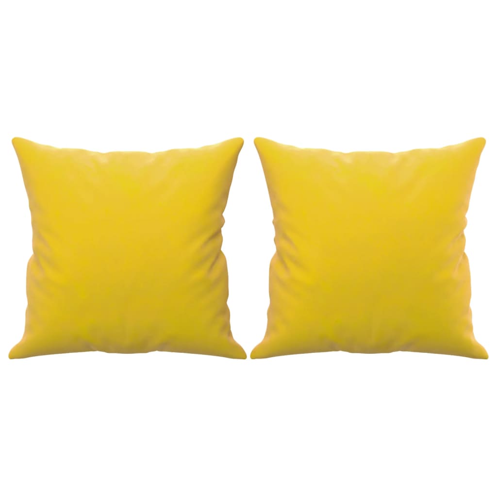 vidaXL Canapea cu 2 locuri cu pernuțe, galben, 120 cm, catifea vidaXL Canapea cu 2 locuri cu pernuțe, galben, 120 cm, catifea