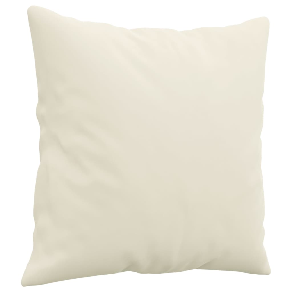 vidaXL Canapea cu 2 locuri cu pernuțe, crem, 120 cm, catifea