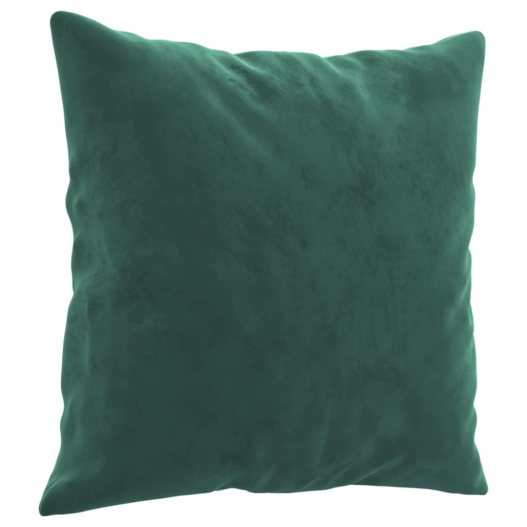 vidaXL Canapea cu 2 locuri cu pernuțe, verde închis, 140 cm, catifea